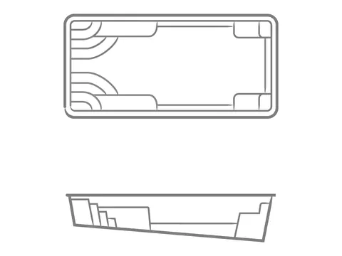 Thursday Goliath 12′ × 25′ fiberglass pool — official manufacturer image