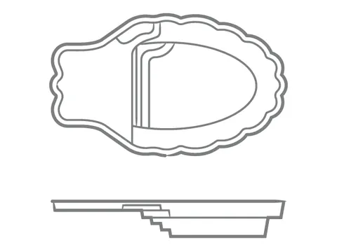 Thursday Pearl fiberglass pool — official manufacturer image