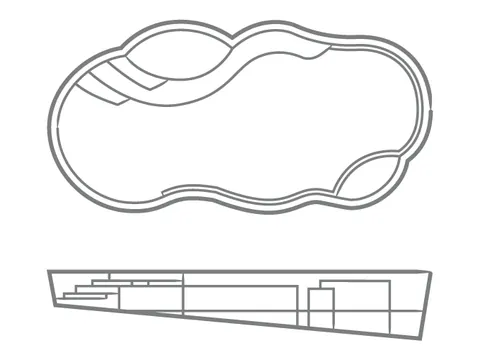 Thursday Sun Day 15′ × 30′ fiberglass pool — official manufacturer image
