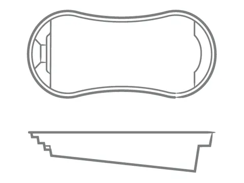 Thursday Titus 12′ × 26′ fiberglass pool — official manufacturer image