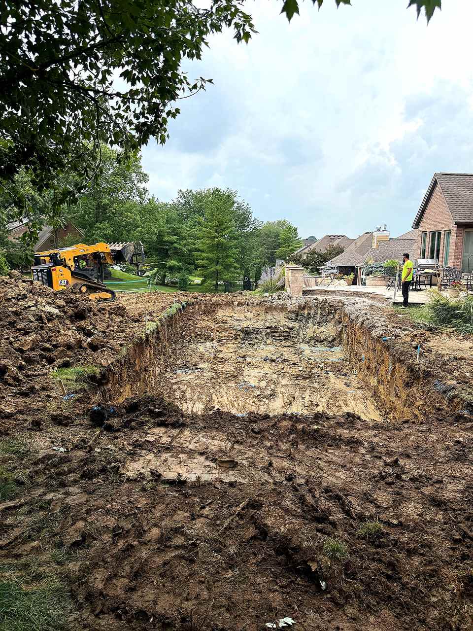 Excavation for fiberglass pool